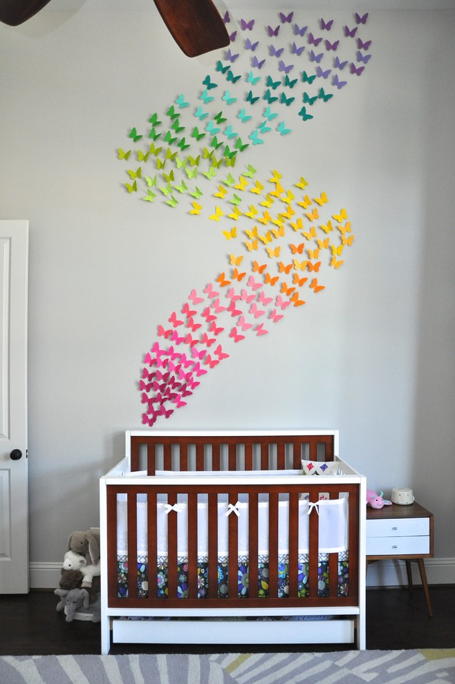 Inspiration for an eclectic nursery in Houston.