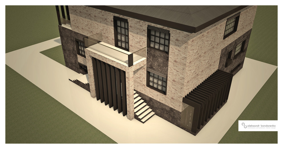 Архитектура в стиле лофт (коттедж на два хозяина в г.Краснодаре)