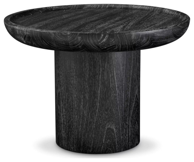 Round Gray Side Table Eichholtz Rouault Transitional Side Tables