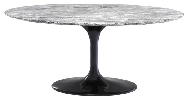 Gray Marble Oval Dining Table | Eichholtz Solo