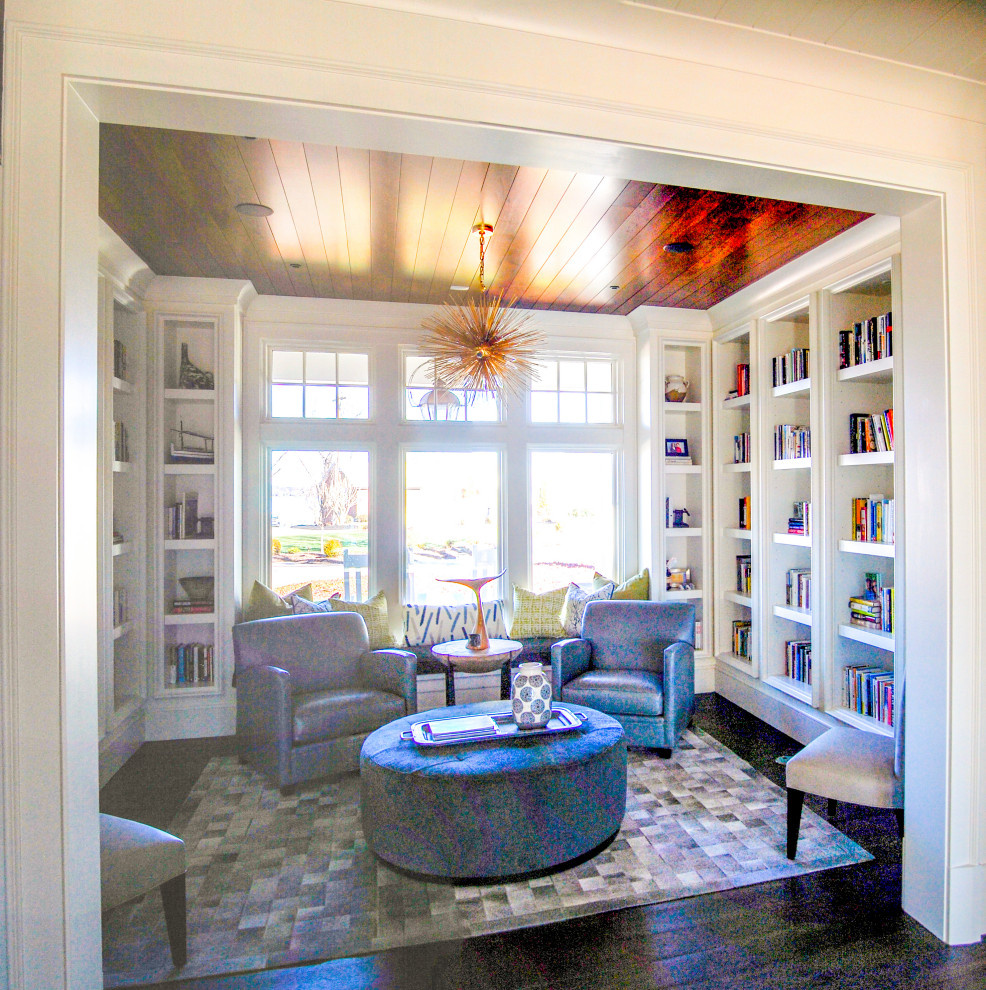 This is an example of a beach style dining room in Charlotte.
