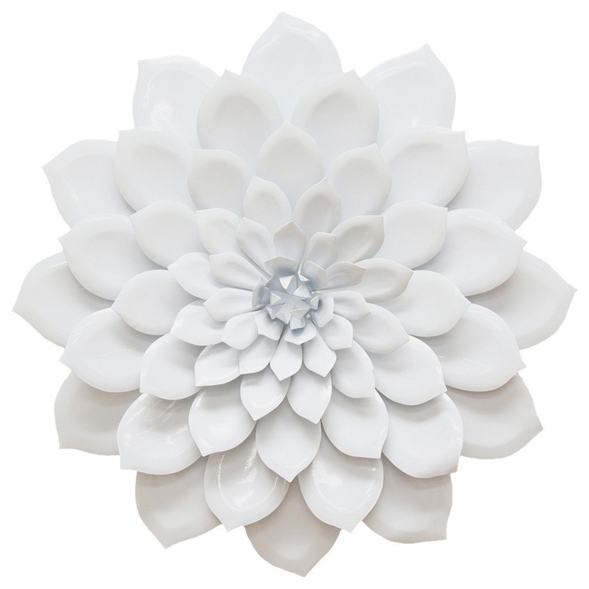 Stratton Home Decor Layered White Flower Wall Decor Contemporary