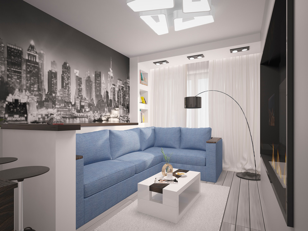 "ЖЕЛАННЫЕ ГОСТИ" 3D проект гостинной в 13,6 м2