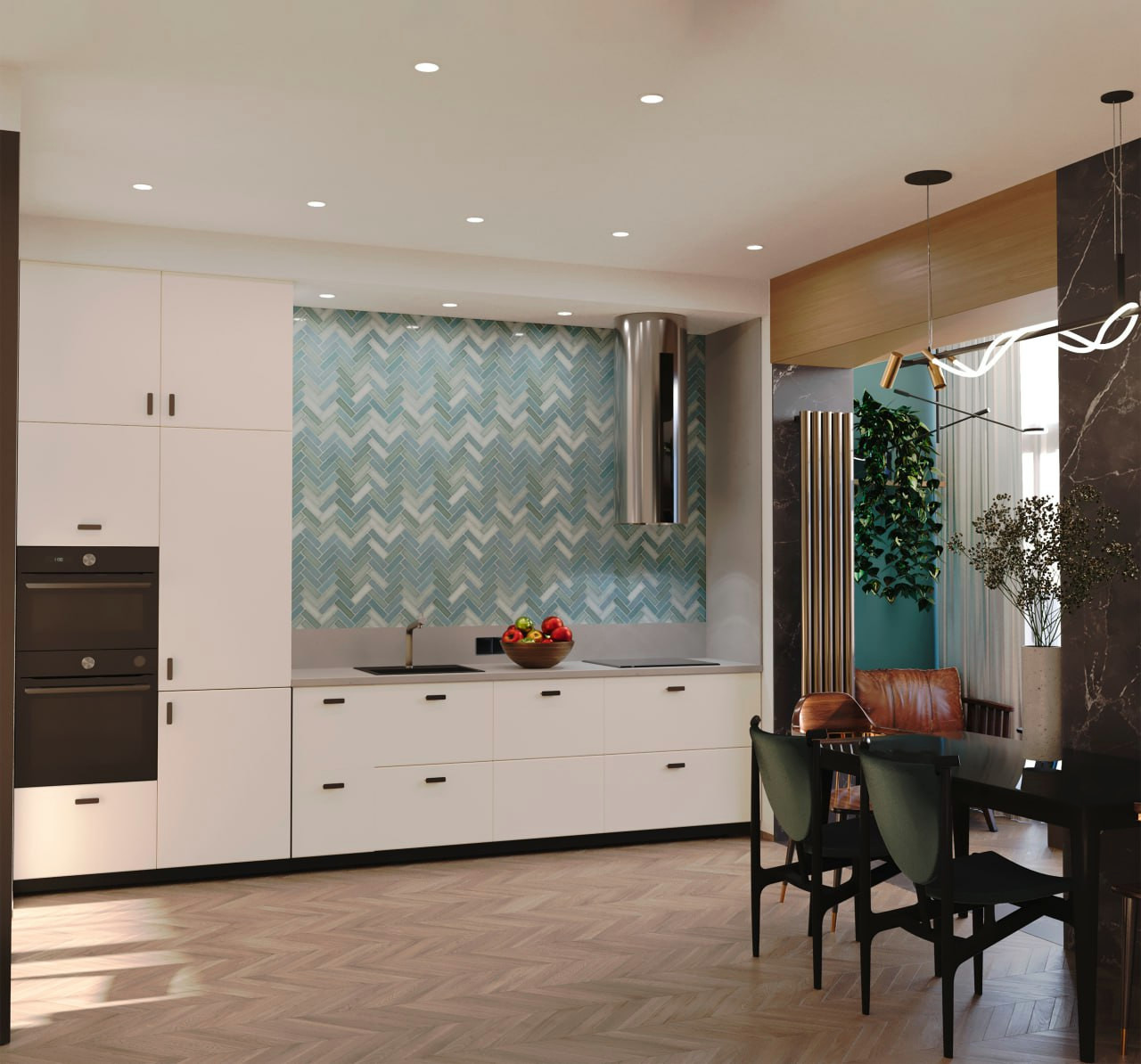 Стекло и свободное пространство.