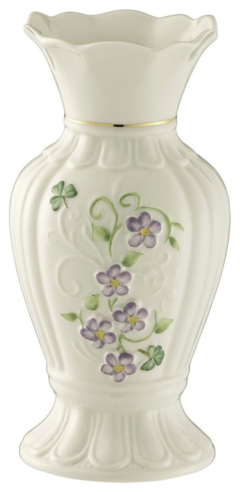 Belleek Irish Flax Vase Traditional Vases By Unique Gifts