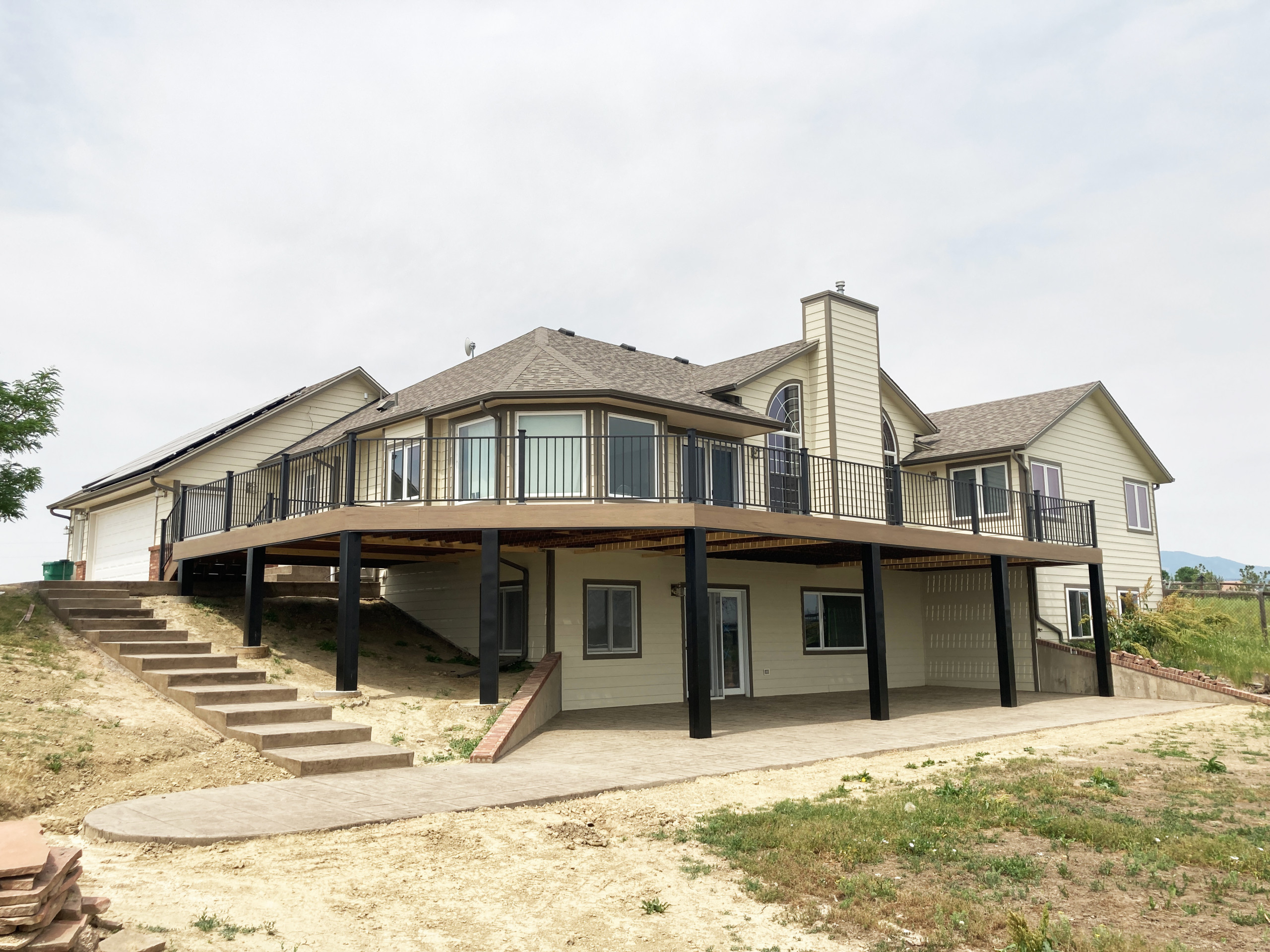 Timbertech Deck Fortress Railing Stamped Concrete