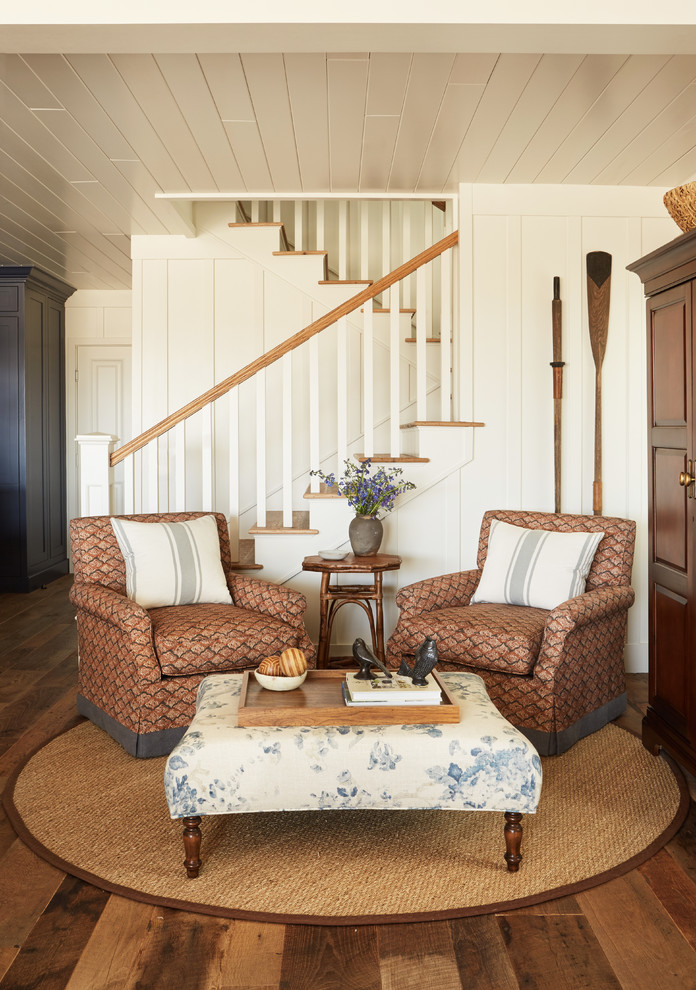 Inspiration for a mid-sized wooden straight staircase remodel in Orange County with wooden risers