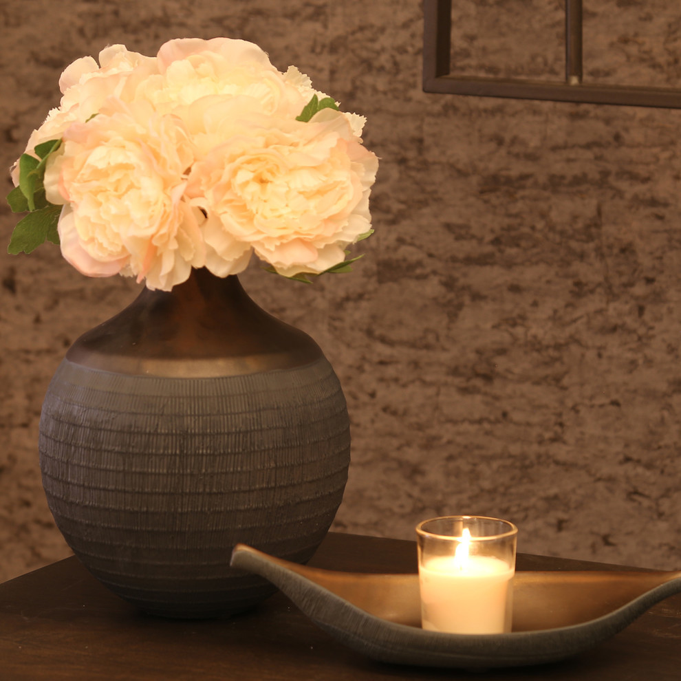 Sagebrook Home Gray/Bronze Vase 8.5"