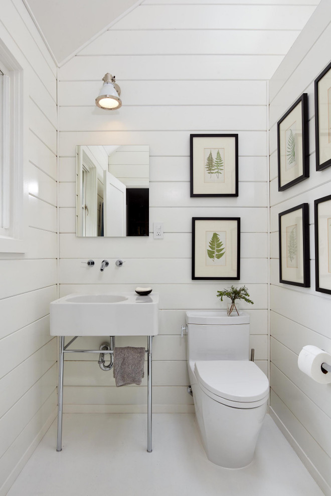 Photo of a country powder room in San Francisco.