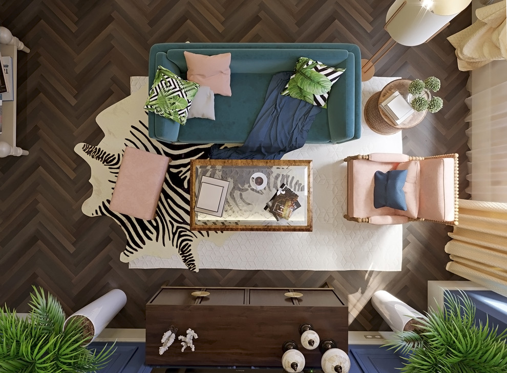 Кухня-гостиная в колониальном стиле