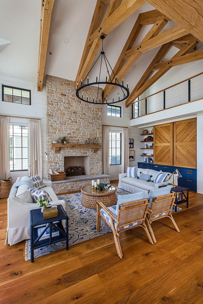 A COASTAL STYLE LAKE HOME - Beach Style - Family Room - Detroit - by ...