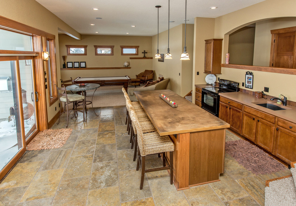Basement - transitional basement idea in Cedar Rapids