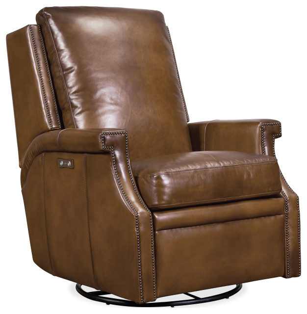 Collin Power Swivel Glider Recliner Transitional Gliders By Hooker Furniture