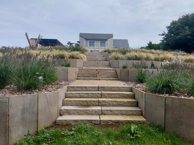 Jardin en paliers contemporary-garden