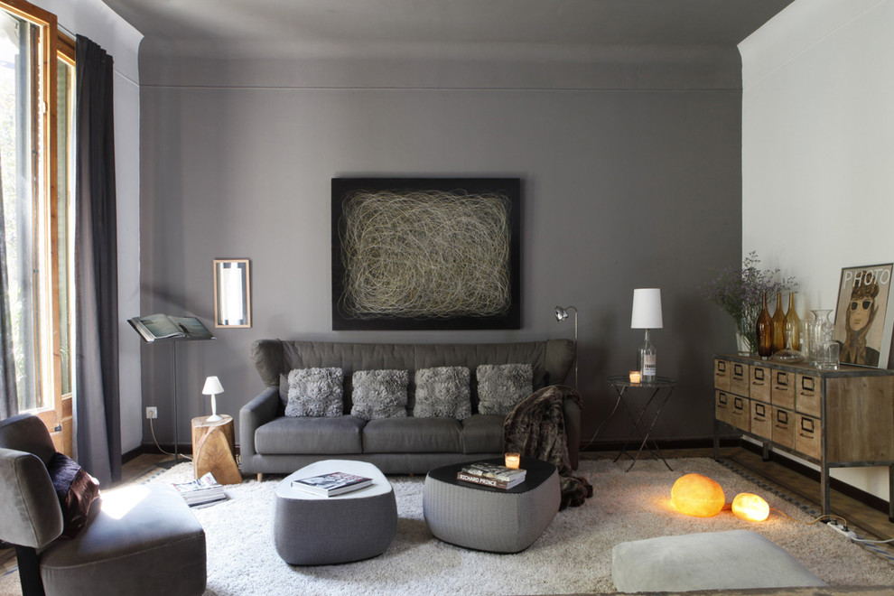 Inspiration for an eclectic family room in Barcelona.