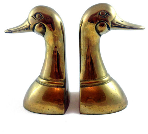 Brass Duck Bookends by Harper’s Flea
