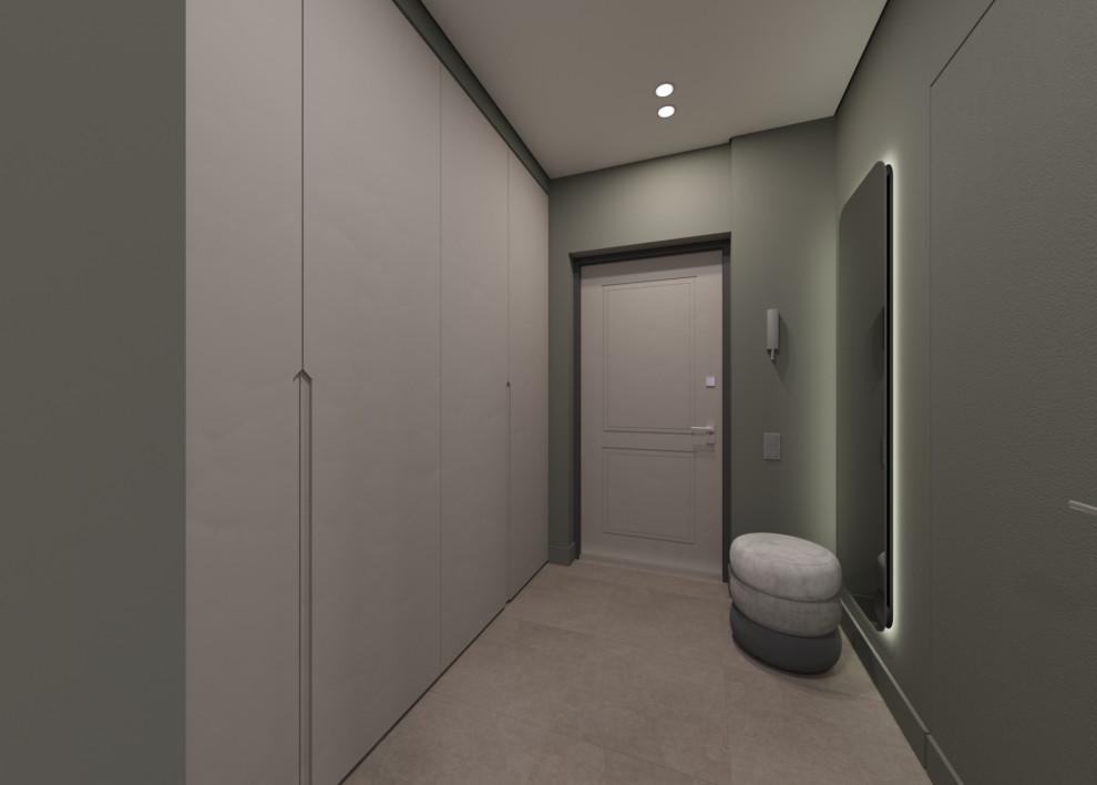 Дизайн проект квартиры в современном стиле, для девушки.