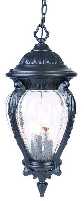 Nottingham Collection Hanging Lantern 4-Light Outdoor Matte Black Light Fixture