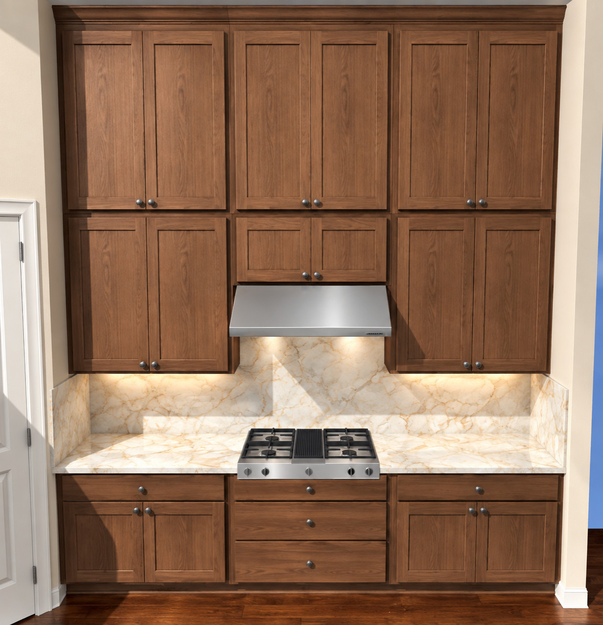 Contemporary Kitchen Remodel with Oversized Island in Cypress, TX