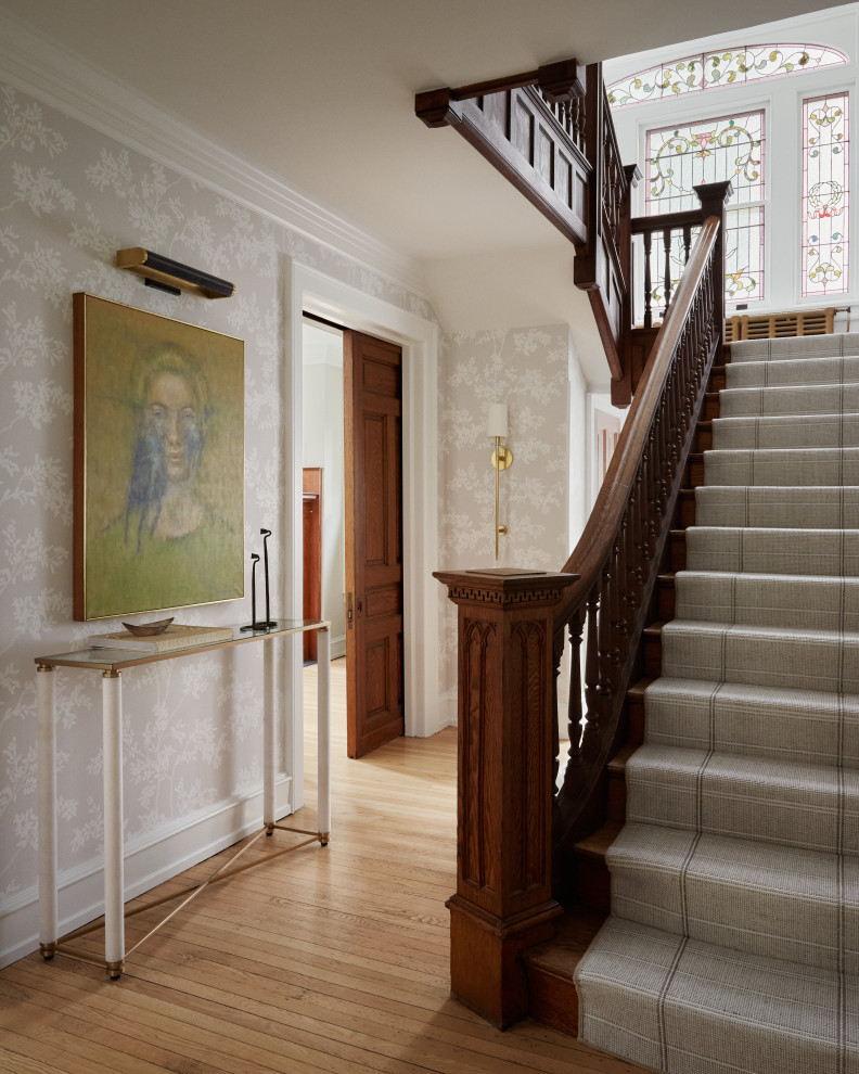 Hallway - transitional hallway idea in Philadelphia