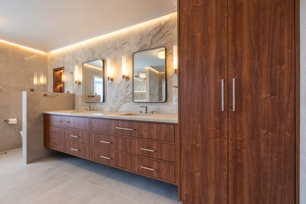Modern Luxury Primary Bathroom Remodel | Plainsboro, NJ