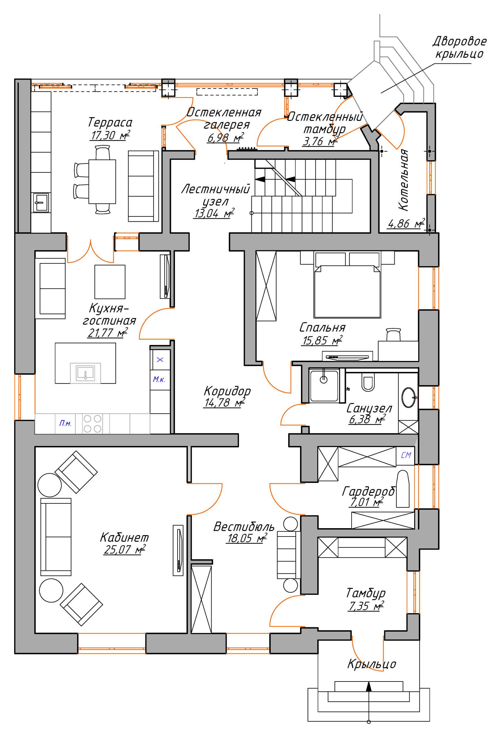 Houzz тур: Реконструкция загородного дома 1990-х | Houzz Россия