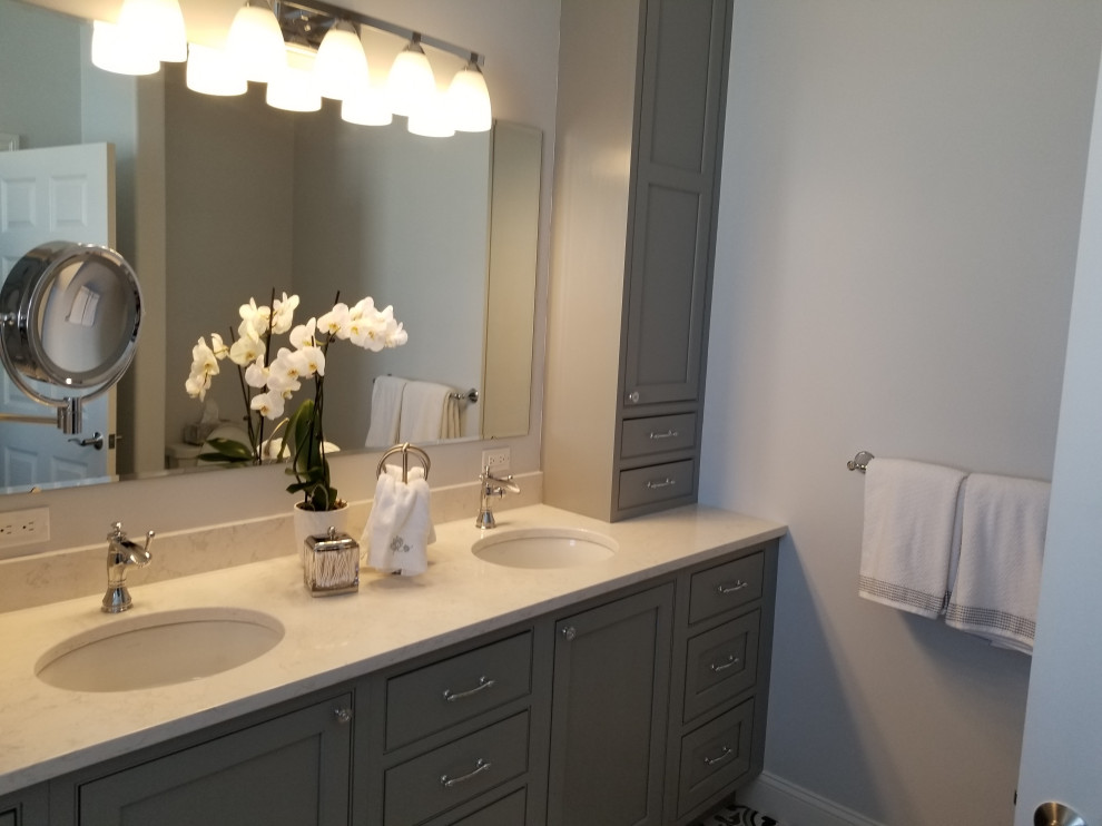 Inspiration for a transitional bathroom remodel in Manchester