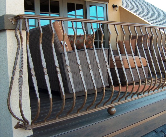 New Powder Coated Metal Railing Traditional Deck Boise by Chuck
