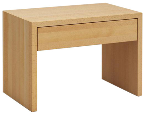 Waterfall Bedside Table, Beechwood, Large