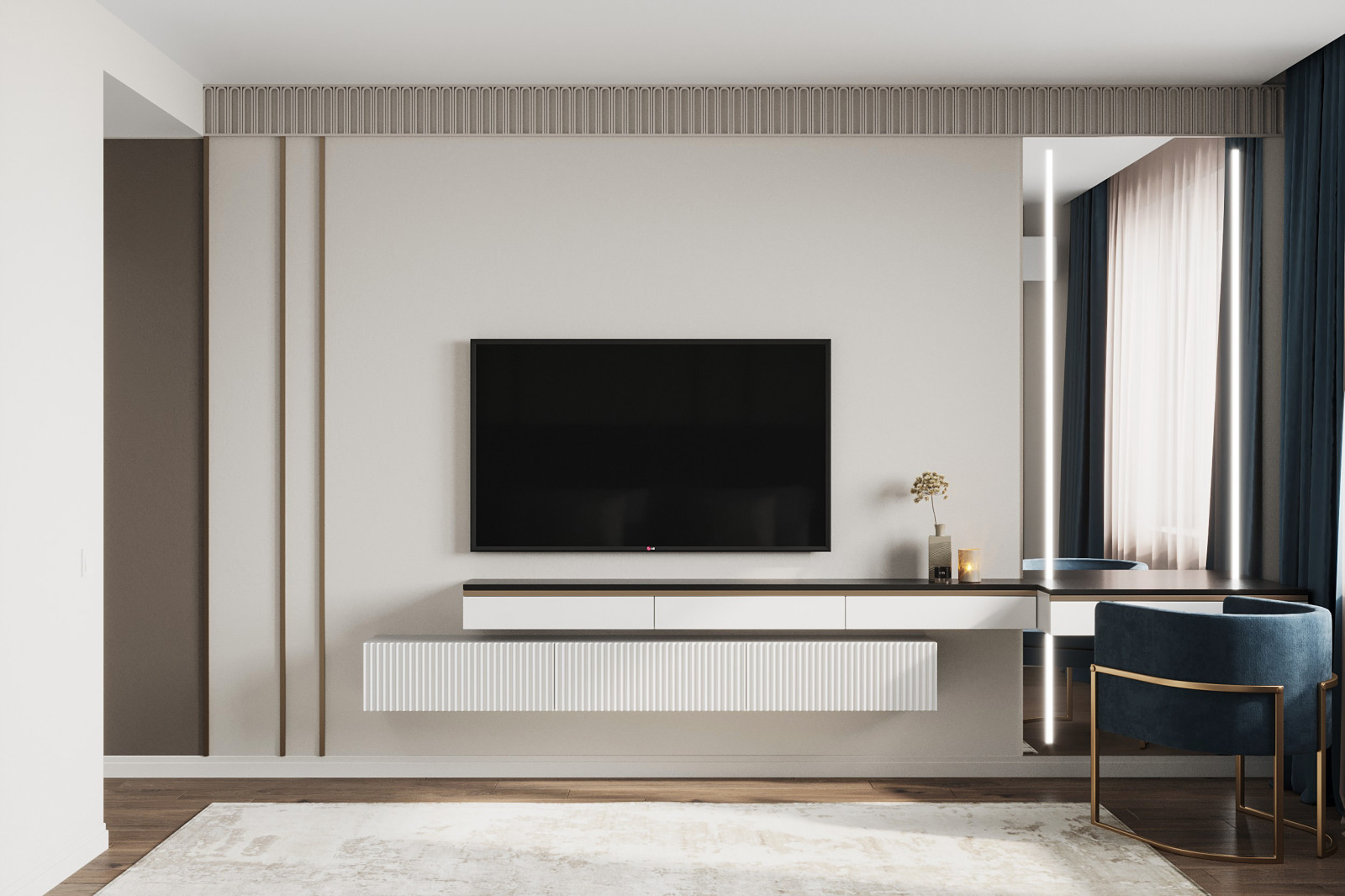 Дизайн двухкомнатной квартиры Парк 17