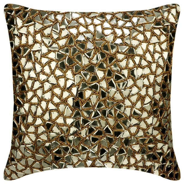 gold silk throw pillows