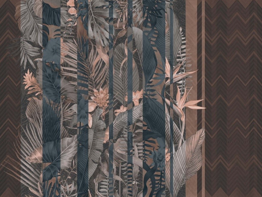 Гостиная-кухня с синим диваном