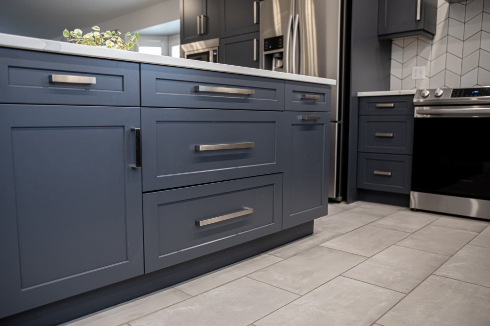 Inspiration for a transitional kitchen remodel in Edmonton