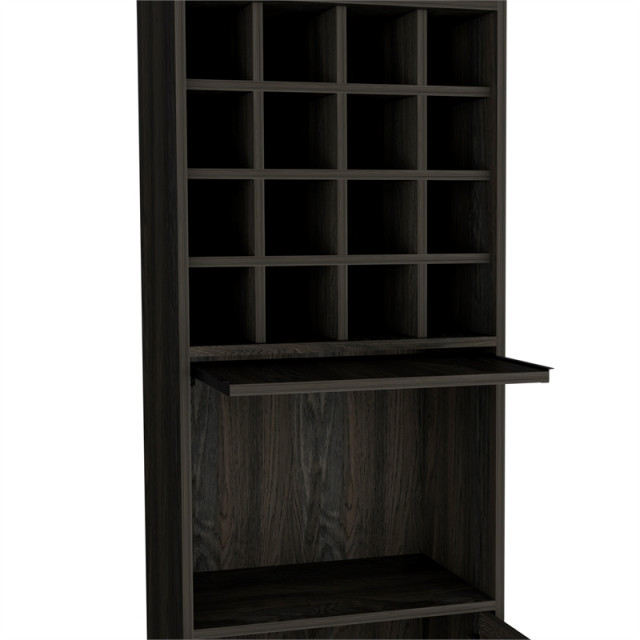Bowery Hill Engineered Wood Home Bar and Wine in Espresso