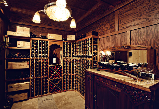 Catskill Retreat rustic-wine-cellar