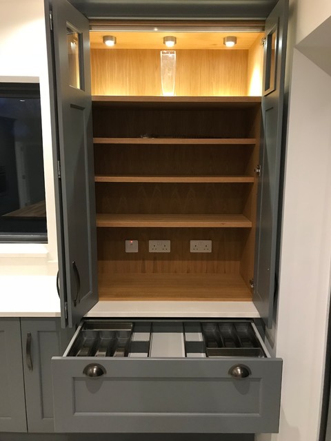 Painted grey wolf kitchen & oak traditional-kitchen