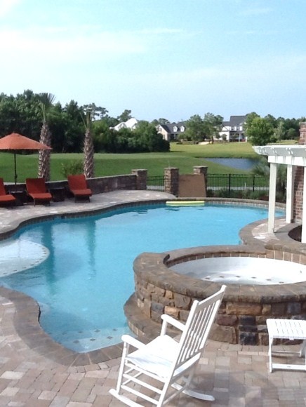 This is an example of a tropical pool in Wilmington.