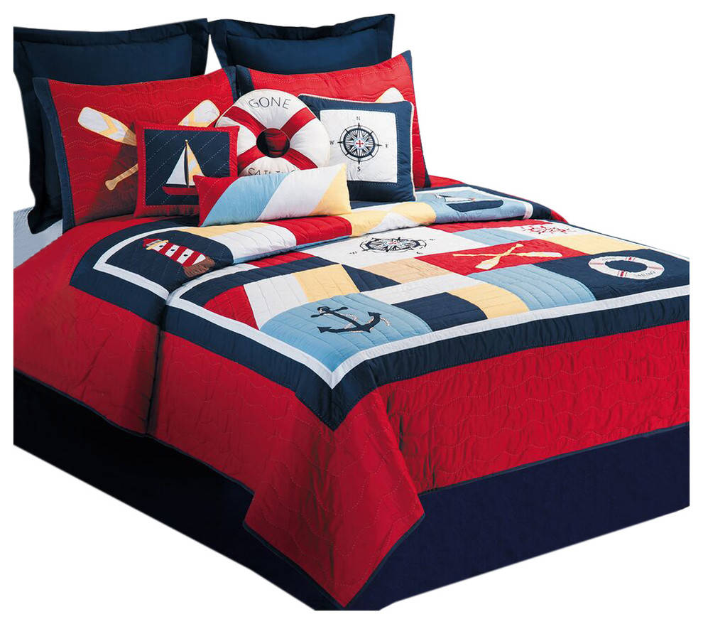 Sail Away Quilt by C & F, Full/Queen Beach Style Quilts And Quilt