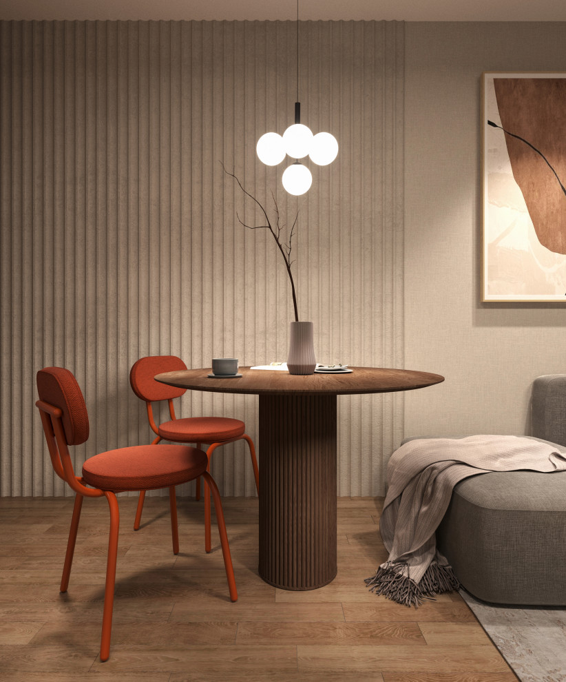 Обеденная зона с подсветкой.