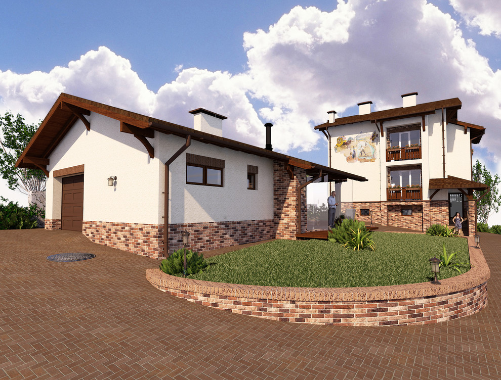 Реконструкция загородного дома с беседкой