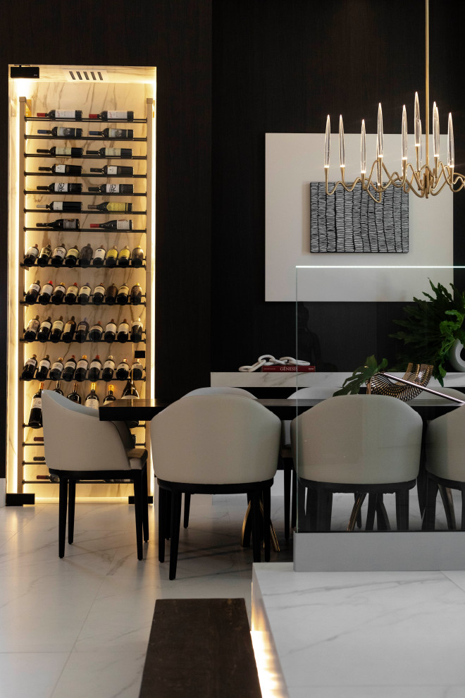 Inspiration for a contemporary wine cellar remodel in Miami