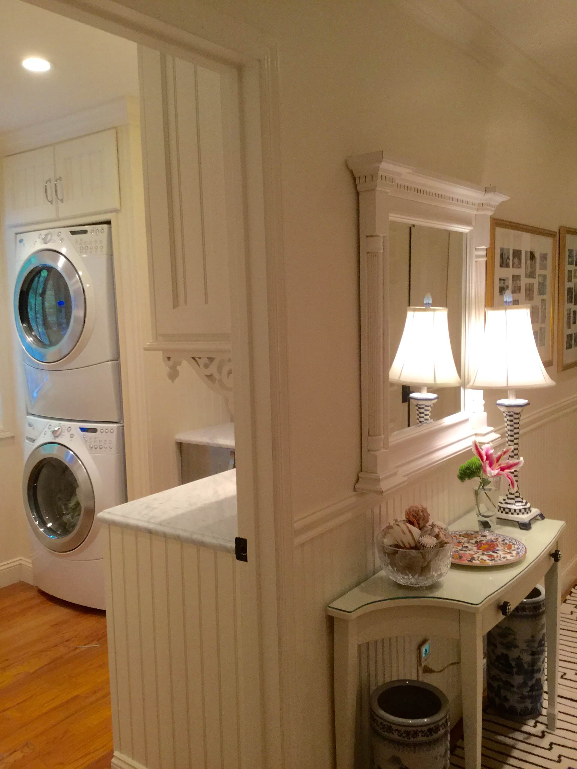 Laundry room/butler's pantry and Back hall