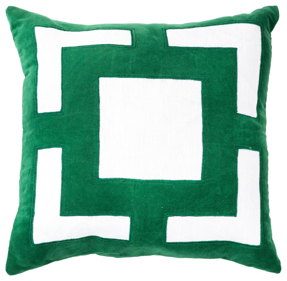 Panel Emerald Lounge Throw Pillow