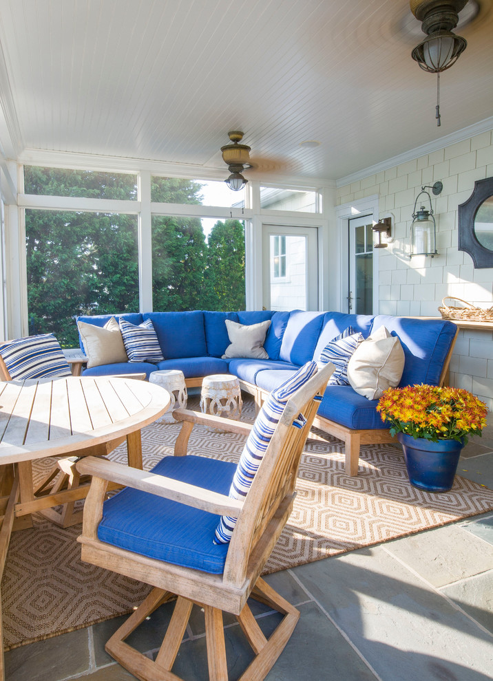 Photo of a beach style sunroom in DC Metro with a standard ceiling.