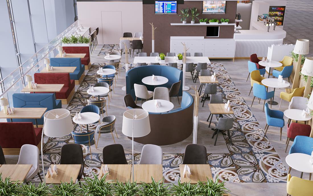 Проект кафе "Шоколадница" в аэропорту Пулково (не реализован)