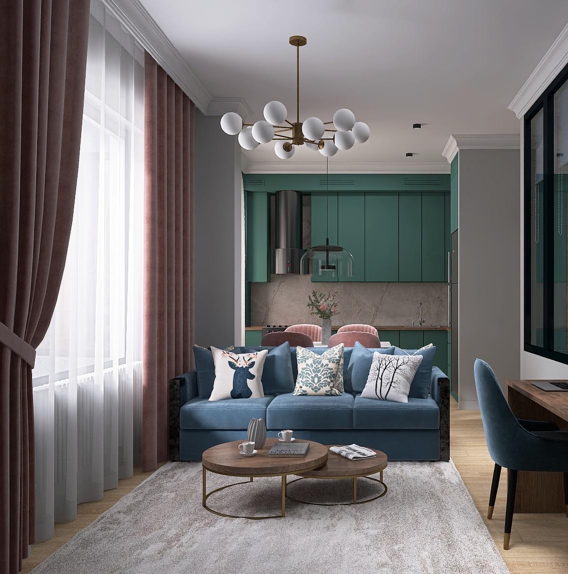 Современная квартира с смелыми цветами