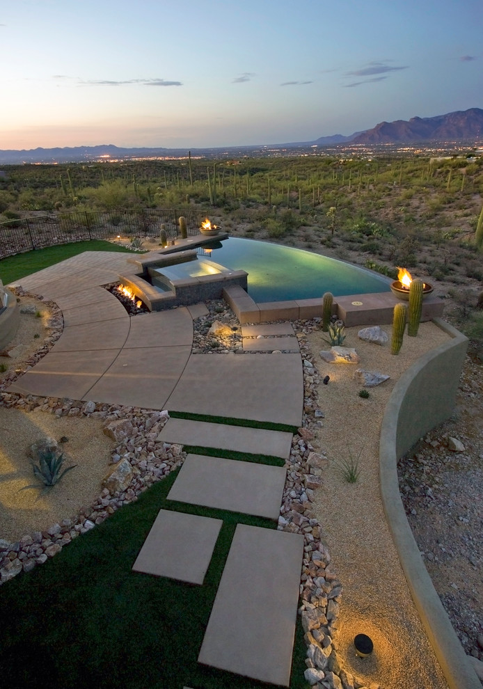 This is an example of a modern pool in Phoenix.