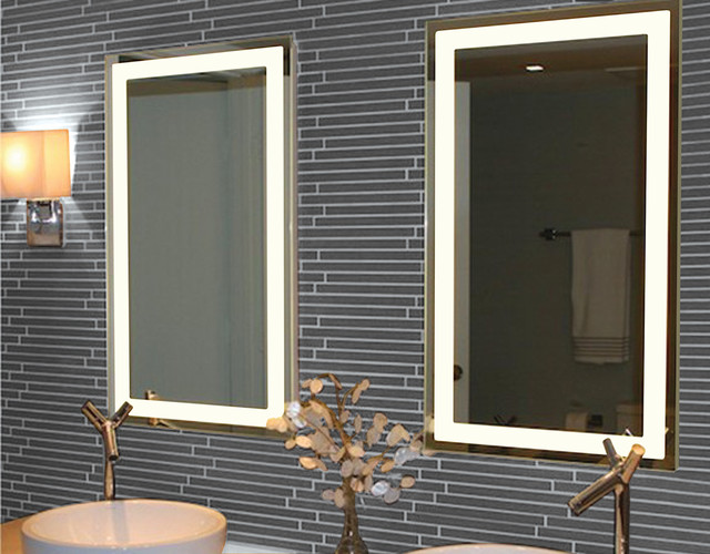 Illume Led Rectangle Backlit Mirrors Modern Bathroom Illume Led Rectangle Backlit Mirrors
