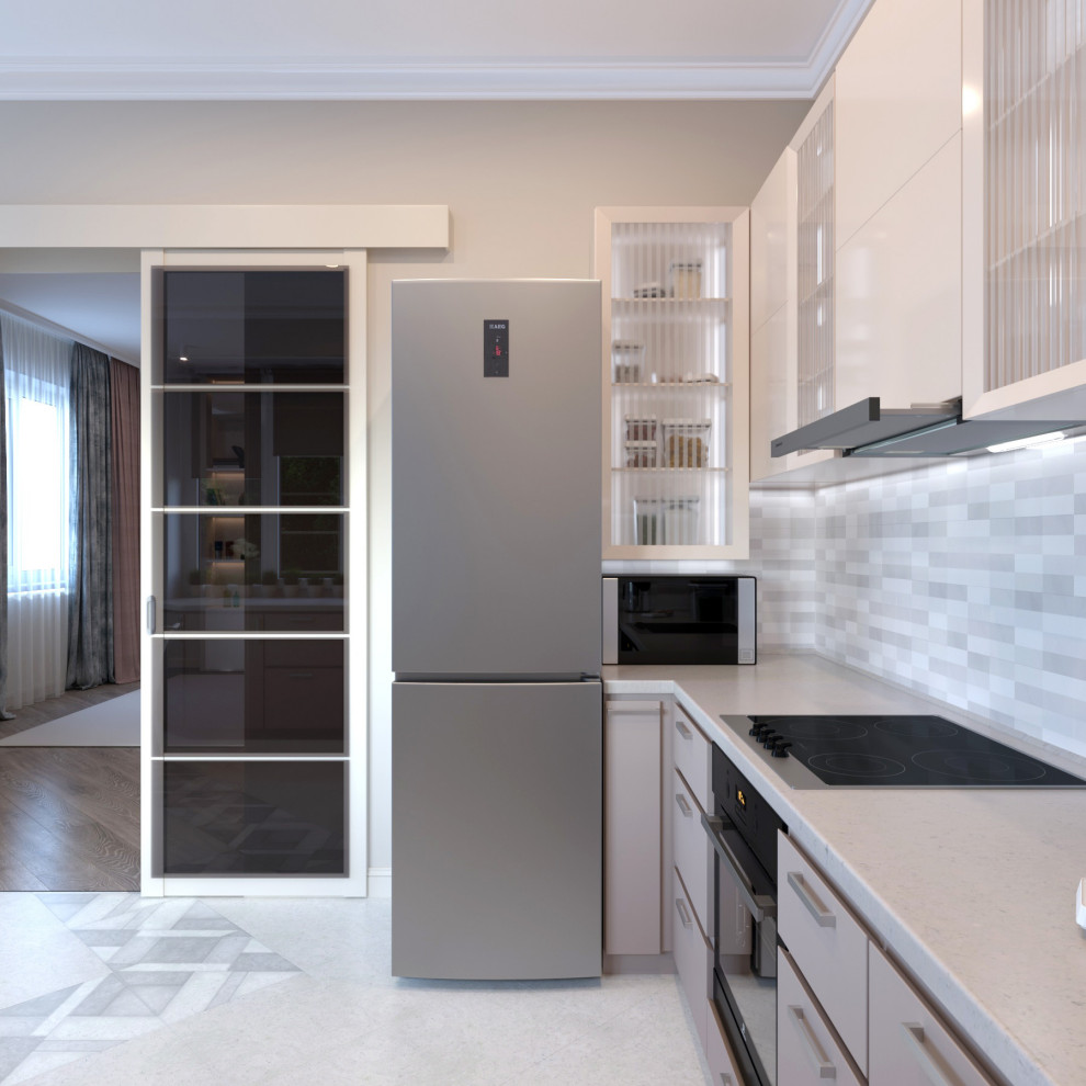 Кухня - гостиная в коттедже