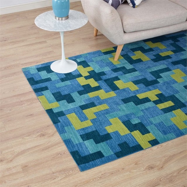 Andela Interlocking Block Mosaic 8x10 Area Rug, 120